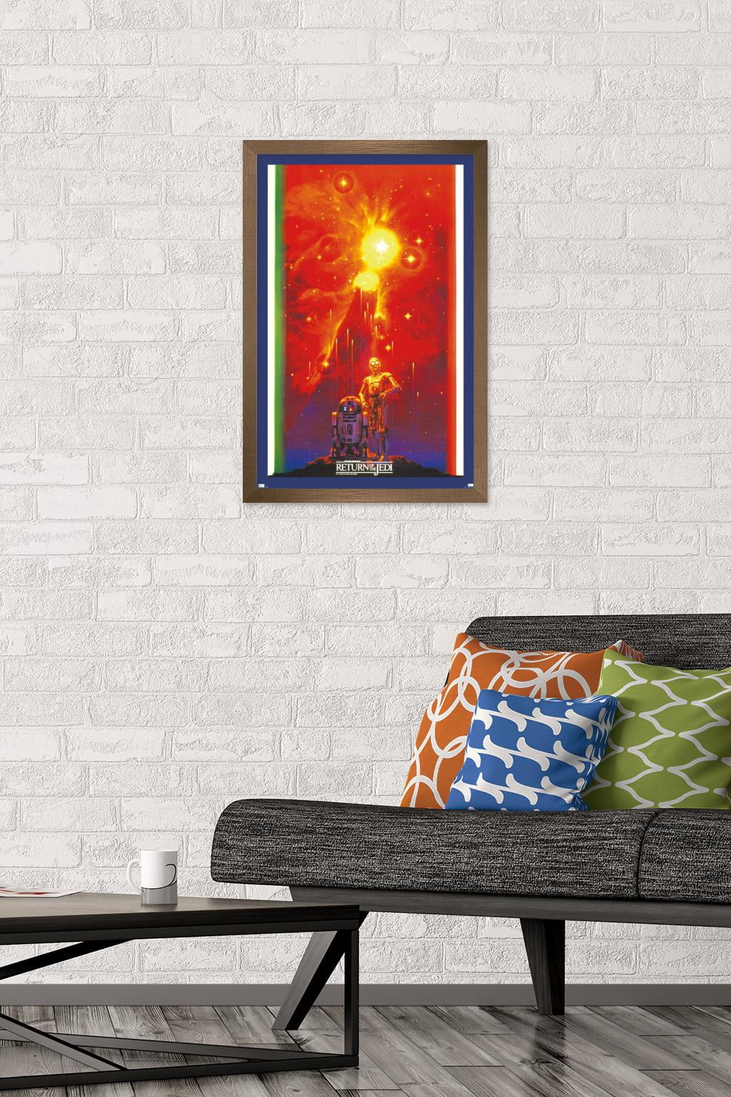 Star Wars: Return of the Jedi - Droid Celebration Wall Poster, 14.725" x 22.375" Framed