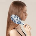 thumbnail image 3 of Country Rustic Hair Brush, Vintage Floral Detangler with Watercolor Blossom Design, Comfortable Grip Paddle Brush, 3 of 8
