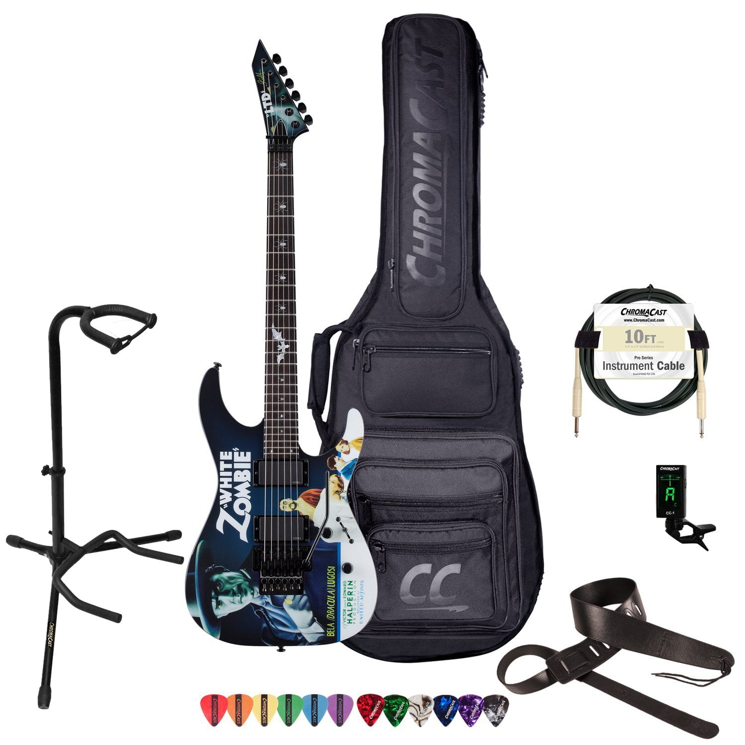 ESP LTD KHWZ Kirk Hammett Signature White Zombie Electric Guitar Kit w