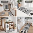thumbnail image 5 of White Geometric Diamond Chevron Pattern Kitchen Rugs Sets Of 3,Kitchen Runner Rugs Non Skid Washable,Decorative Kitchen Floor Mats for Kitchen,Sink,Laundry,17"x30"+ 17"x47" + 17"x59", 5 of 6