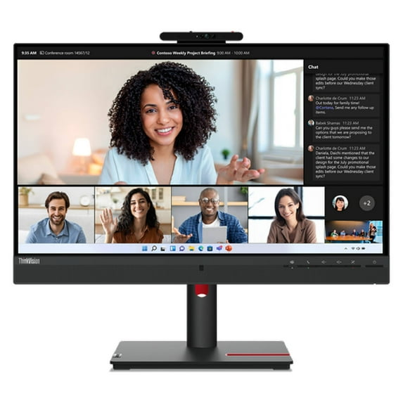 Restored Lenovo ThinkVision 24\" 1920 x 1080 LCD sRGB, Anti-glare Monitor, Raven Black, T24mv-30 (Refurbished)
