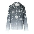 thumbnail image 5 of Enjoytime Blouses for Women Casual Christmas Printed Long Sleeve Plus Size Tops Fall Winter Trendy Women Button Down Shirt Gray XXXXXL, 5 of 5