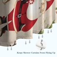 thumbnail image 6 of Beige Christmas Santa and Animal Pattern Shower Curtain 84"x72" ,Bathroom Decorative Shower Curtains Set with 12 Hooks,Modern Waterproof Washable Shower Curtain, 6 of 6