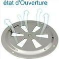thumbnail image 4 of Round Ventilation Grille, Adjustable Ventilation Opening Stainless Steel Air Vent Air Inlet and Exhaust, 4 of 5