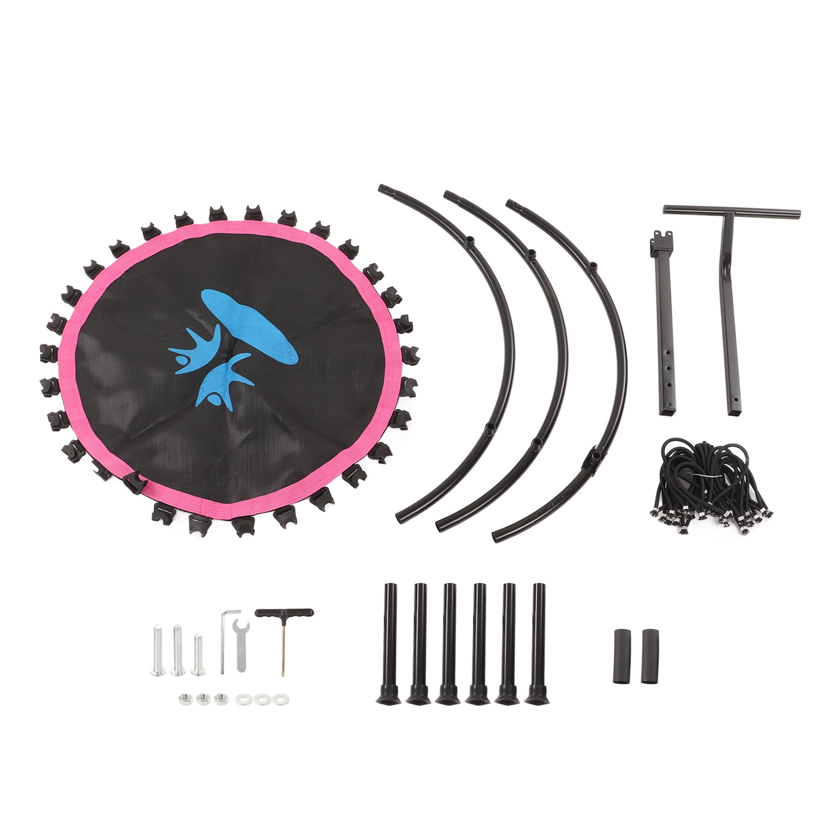 Trampolín Plegable De Fitness, Reboteador Compacto, Capacidad 165 Kg, Silencioso Y Fácil De Montar Para Adultos Y Niños