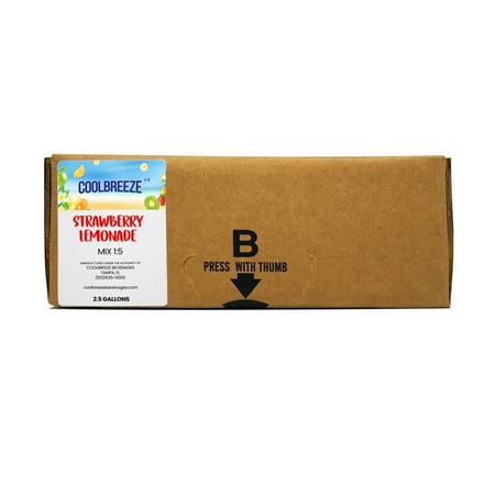 Cool Breeze Beverages Shelf Stable Strawberry Lemonade Syrup Concentrate 2.5 Gallon Bag in Box Cool Breeze Beverages Shelf Stable Strawberry Lemonade Syrup Concentrate 2.5 Gallon Bag in Box