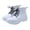White, variant on Women's Rain Boots Solid Color Round Toe Heel Platform Ankle Boots Fashion Cross Lace Up Thick Heel Booties Outdoor Shoes (Brown, 7)