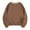 Brown, variant on Athletic Men's Sweatshirts Black Solid Long Sleeve Crew Neck Top Workout Pullover Regular Sweatshirts