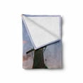 thumbnail image 2 of Windmill Soft Flannel Fleece Throw Blanket, Traditional Village with Canal Waterfront Dutch Architecture with Scenic View, Cozy Plush for Indoor and Outdoor Use, 70" x 90", Multicolor, by Ambesonne, 2 of 6