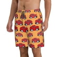 thumbnail image 2 of Bixox Men's Red Cars printing Casual Classic Fit Short Summer Beach Shorts, 2 of 6