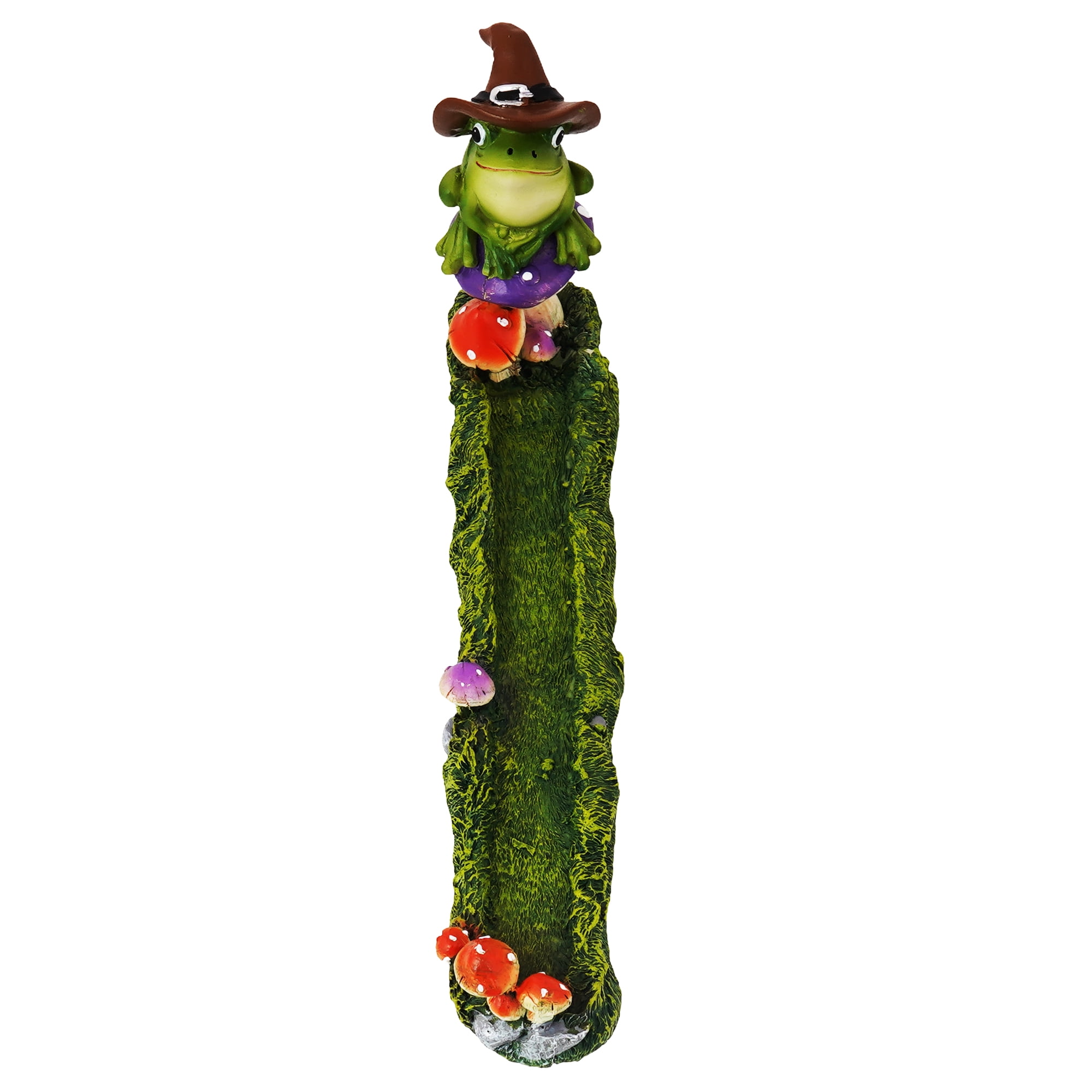 Whimsical Magical Frog Incense Burner – 10 x 1.5 Inch Hand-Painted Cold Cast Resin Holder for Stick or Cone Incense for Meditation, Yoga, Relaxation, and Spiritual Spaces