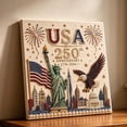 thumbnail image 3 of 250th Anniversary 3D Beaded DIY Kit, 4th of July Patriotic Bead Art White and Blue 3D Beaded Kit, Pearl Art Painting Kits with Frame Home Decor Craft Gift with Flag and Eagle, 3 of 5