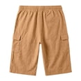 thumbnail image 6 of cfhntfmh Mens Capri Pants Casual Lightweight Elastic Waist Cargos Drawstring Beach Yoga Pants with Pockets (Yellow,X-Large), 6 of 7