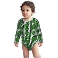 thumbnail image 2 of Xecao Palm Greenery Print Baby unisex-baby Cotton Long-sleeve Bodysuits-6 Months, 2 of 6