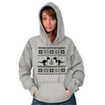 thumbnail image 3 of Ugly Christmas T-Rex Dinosaur Party Hoodie Sweatshirt Women Men Brisco Brands L, 3 of 6