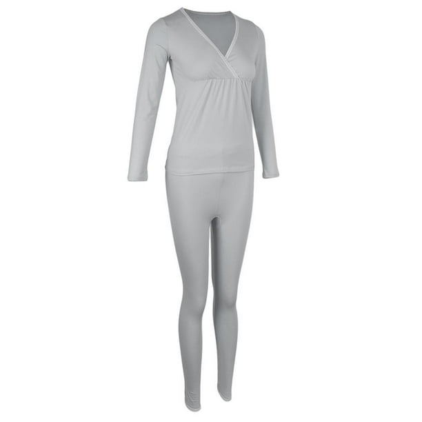 Pantalones con de Maternidad Tamaño Asiático Grande Apoyo Enfermería - Gris, M Gris m BLESIY blusas de enfermería