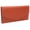 Orange, variant on RFID Genuine Leather Women's Slim Flap Wallet Clutch Organizer
