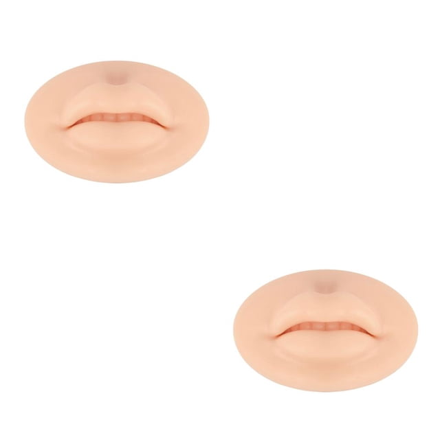 Seitruly Nude Open Mouth Lips 3D Practice Eyebrow Eyelash Microblading Beginner Double-sided Template Coloring Skin Lip Experienced Color de piel 2piezas Seitruly CBP494990