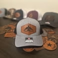 thumbnail image 2 of Free Bird Hat | Play Free Bird Trucker Hat | Leather Patch Hat | Leatherette Patch | Engraved Leatherette Patches | Hat, 2 of 4