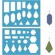 thumbnail image 1 of Plantillas para hacer aretes de lágrima de 2 estilos, plantillas geométricas, plantillas reutilizables para cortar rectángulos y triángulos, plantillas lapidarias, 1 of 9