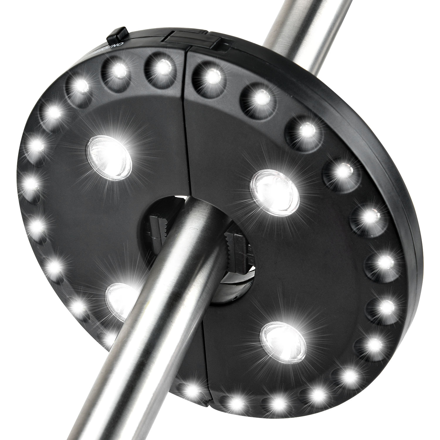28 LEDS Umbrella Pole Lights 3 Lighting Mode Patio Outdoor Garden Camping Lamp 