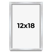 12x18 Frame Silver Whitewashed Wood Grain Solid Wood Shadow Box | 0.75 Inch Moulding Width | 0.75