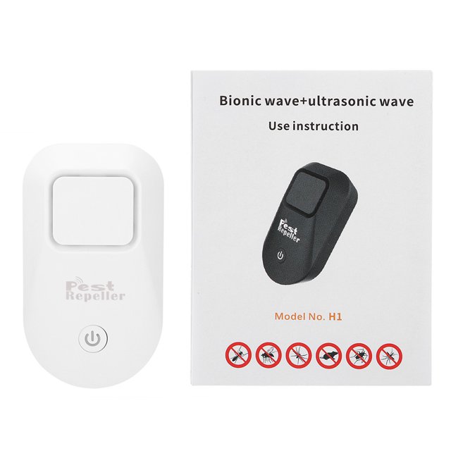 Repelente ultrasónico de plagas para ratones, mosquitos, cucarachas, AC90 ~ 250V (enchufe estadounidense)