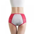 thumbnail image 4 of Xmarks Women's Period Underwear Lace Panties Middle Waisted Breathable & Soft Ladies Brief for Women, 4 of 10