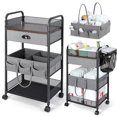 thumbnail image 1 of Carrito de Almacenamiento Rodante Orzbow Baby Caddy con Cajón Gris de 4 Niveles, 1 of 7