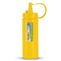 Compac Home Yellow Squeezable Condiment Dispensers - 6.5oz Sauce Bottle, Dishwasher & Microwave Safe