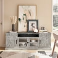 thumbnail image 2 of BELLEZE Modern Farmhouse Industrial Style Entertainment Stand For TVs Up To 75 Inches, Versatile Media Cabinet With Shelves And Storage - Veropeso (Gray Wash), 2 of 7