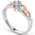 thumbnail image 2 of 1/10 Carat T.W. Diamond Pink Two-Tone Heart 10kt White Gold Fashion Ring, 2 of 5