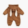thumbnail image 2 of vdgthytj Newborn Infant Fleece Hooded Romper with Cute Ear Warm Long Sleeve Jumpsuits Baby Fall Winter Clothes, 2 of 9