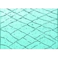 thumbnail image 1 of Ahgly Company Indoor Rectangle Solid Turquoise Blue Modern Area Rugs, 7' x 9', 1 of 4