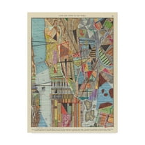 Trademark Fine Art 'Modern Map of New York I' Canvas Art by Nikki Galapon
