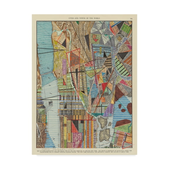 Trademark Fine Art 'Modern Map of New York I' Canvas Art by Nikki Galapon
