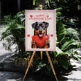 thumbnail image 4 of Happy Valentine's Day Rottweiler Brings Love Heart Vertical Matte Canvas Poster Rottie Dog Lover Gifts Idea Wall Art Home Decor - 02028, 4 of 5