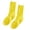 Yellow, variant on Women's Retro Rolled Cuff Slouch Socks - Double Needle Solid Color Ribbed Crew Socks, Japanese Style Casual Cotton Ankle Socks Hot Pink
