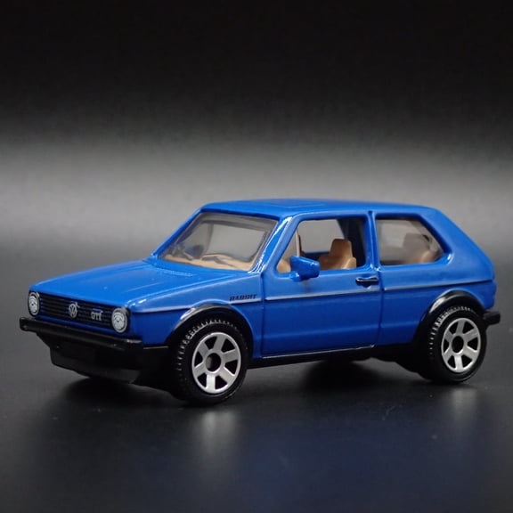 Open Box 1974-1983 VW VOLKSWAGEN GOLF MK1 BLUE RARE 1:64 SCALE DIORAMA DIECAST MODEL CAR