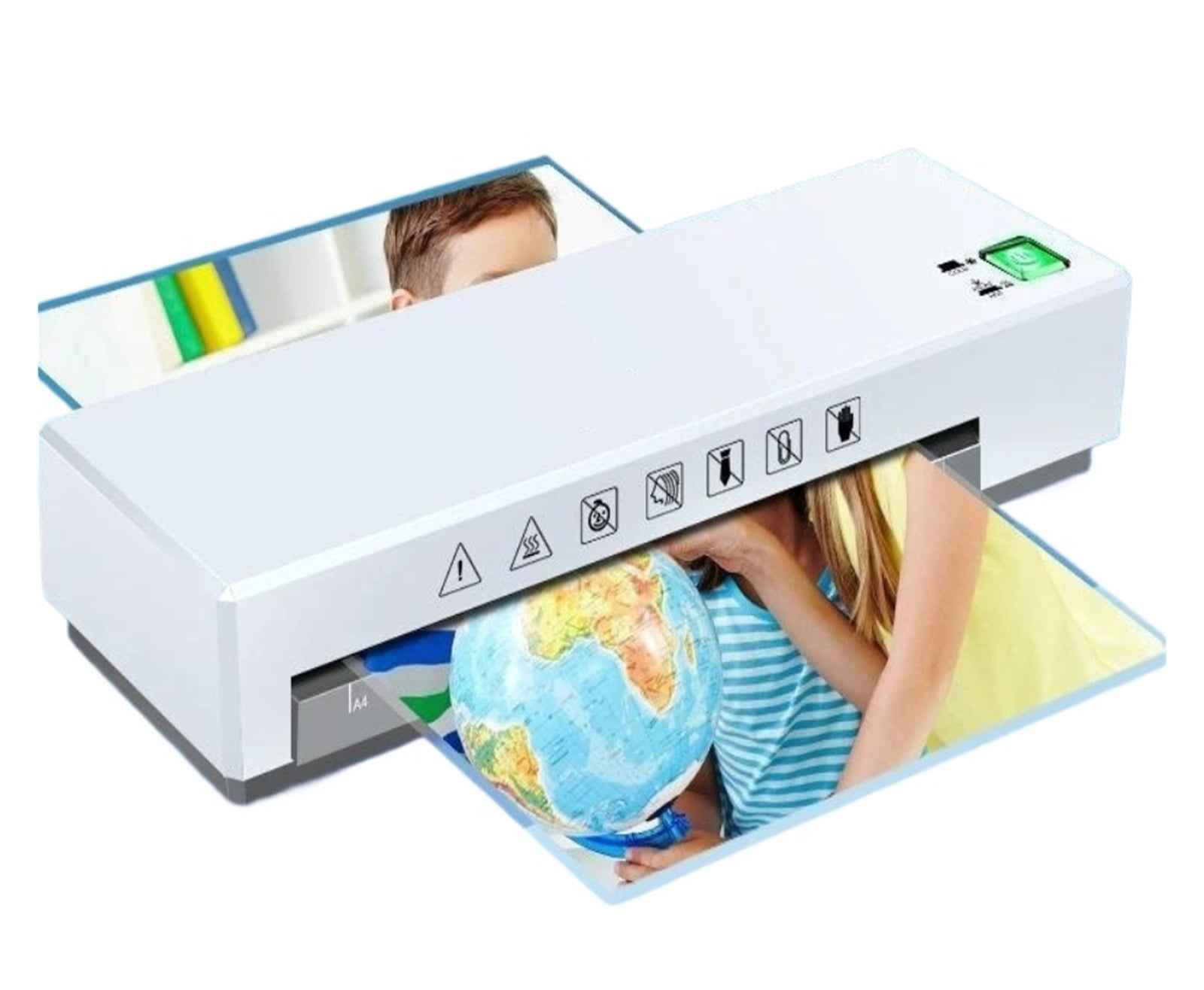 A4 Hot/cool Laminator Laminating Machine For Document Photo Blister Packaging Plastic Film Roll Laminator Free Plastic Film