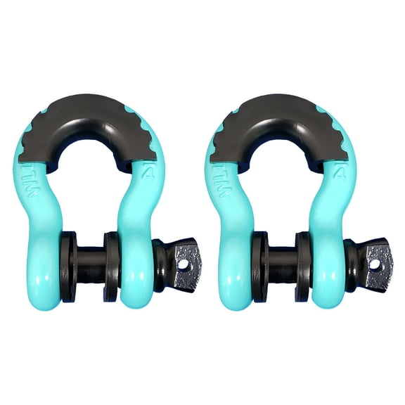 Kuma by Everest 3/4" D-Ring Shackles with 7/8" Screw Pin and Rubber Isolators 2 pack