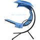 thumbnail image 2 of Funda de cojín de repuesto y tela para sombrilla, hecha para patio, tumbona curvada, hamaca flotante, tela suave impermeable (cojín no incluido), azul, 2 of 8