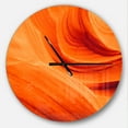 thumbnail image 1 of DesignArt Orange Upper Antelope Canyon Large Wall Clock, 1 of 2