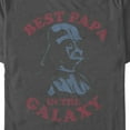 thumbnail image 2 of Men's Star Wars Darth Vader Best Papa in the Galaxy Graphic Tee Charcoal 2X Large, 2 of 5