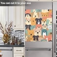 thumbnail image 4 of Haosy Dishwasher Magnet Cover Magnetic Fridge Door Cover Home Kitchen Decor Colorful Cute Dogs Face 23"x 26", 4 of 6