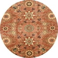 thumbnail image 1 of Ahgly Company Indoor Round Abstract Red Abstract Area Rugs, 5' Round, 1 of 6