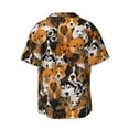 thumbnail image 2 of Wukai Dogs Different Breeds Men's Casual Short-Sleeve Button Down Shirt - Lightweight Summer Dress Shirt for Daily Wear-3X-Large, 2 of 7
