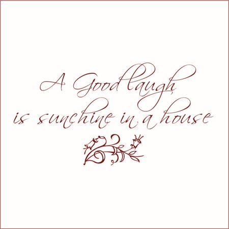 A Good Laugh is Sunshine in a House Vinyl Quote - Medium - Dark Red