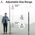 thumbnail image 2 of Green Elephant Adjustable Aluminum Telescoping Tent Poles for Tarps, Canopy & Awning - Heavy Duty Collapsible Pole Set of 2 - 8ft 2.8in Extendable, 2 of 6