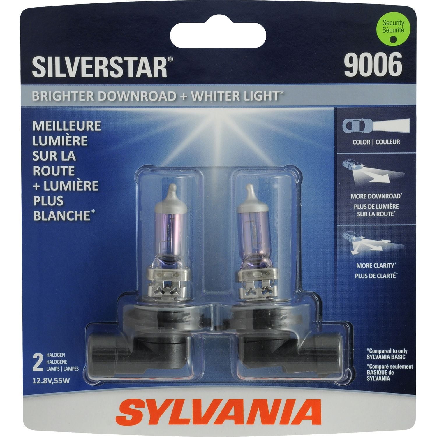 Sylvania SilverStar Ultra 9006 HB4 55W Dos Bombillas Cabeza